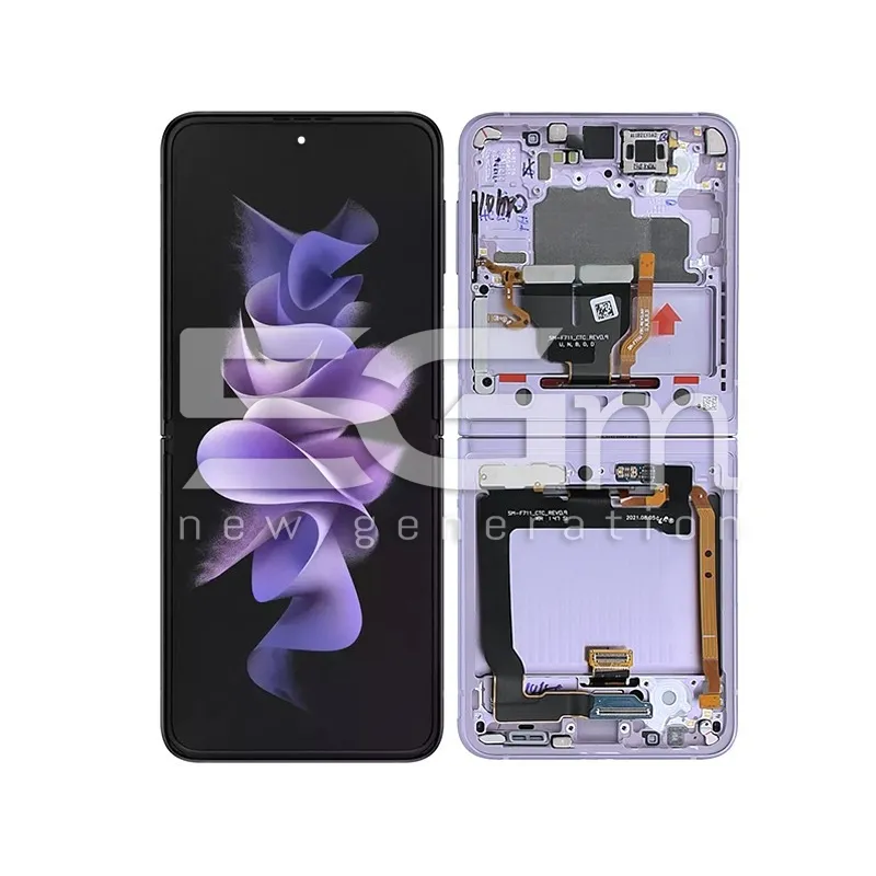 Display Touch + Frame Lavender Samsung SM-F711 Z Flip 3 5G Ori | Store Online 5G-M