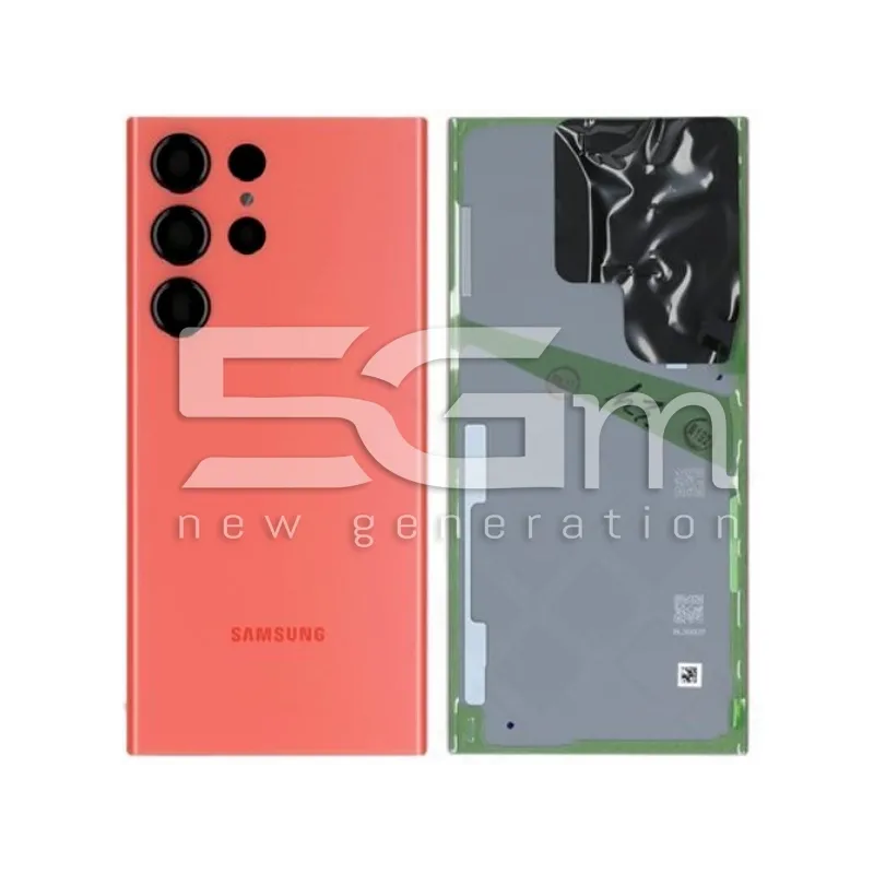 Retro Cover Rosso + Vetrino Camera Samsung SM-S918 S23 Ultra Ori | Store Online 5G-M