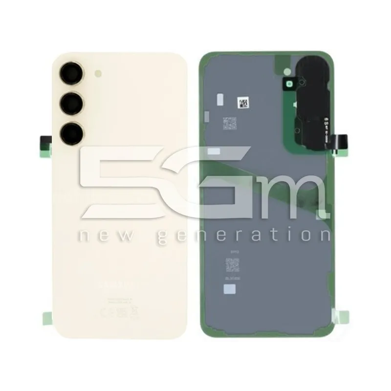 Coque Arrière Crème + Vitre Caméra Samsung S23+ Ori | 5G-M