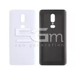 Retro Cover Bianco OnePlus 6 No Logo