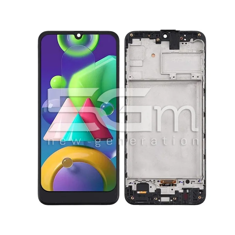 Écran Tactile + Châssis Noir Samsung SM-M215 M21 (OLED) | 5G-M