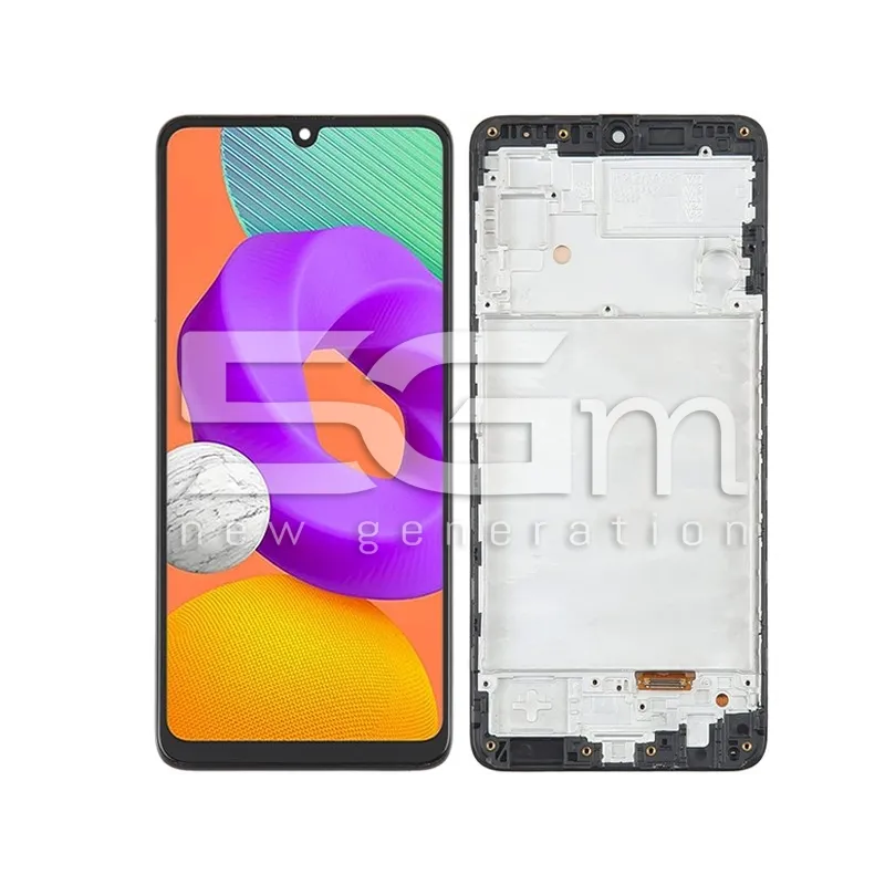 Érintőképernyő + Keret Fekete Samsung SM-M225 M22 (OLED) | 5G-M Webáruház