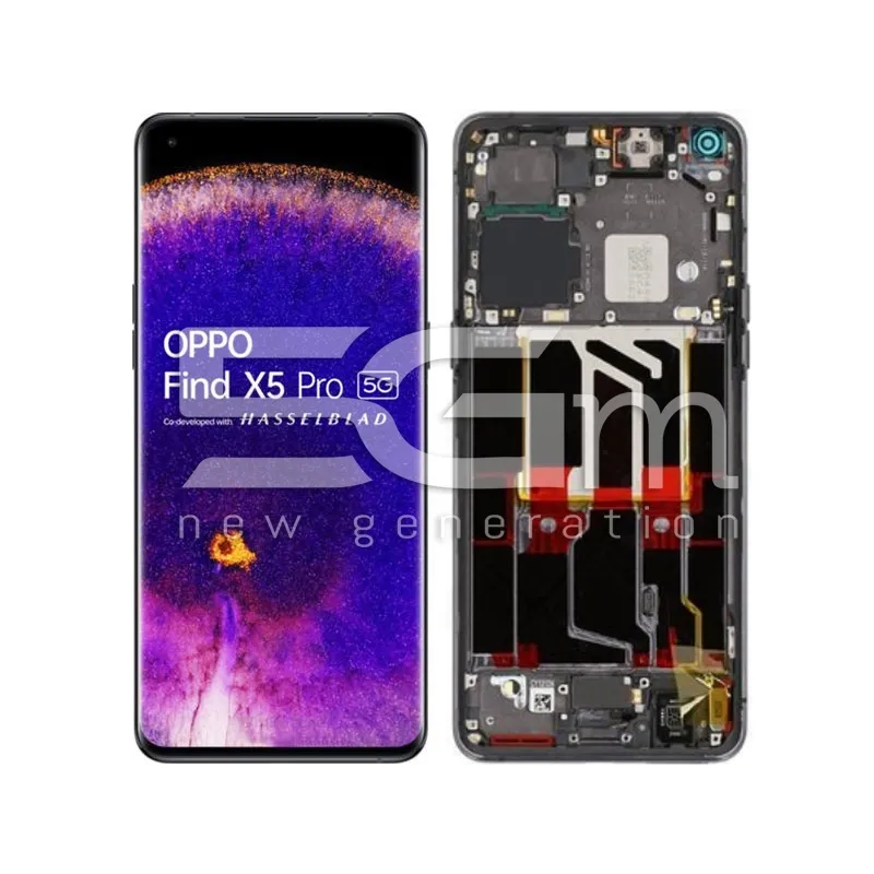 Écran Tactile + Cadre Noir OPPO Find X5 Pro (PULLED) | 5G-M