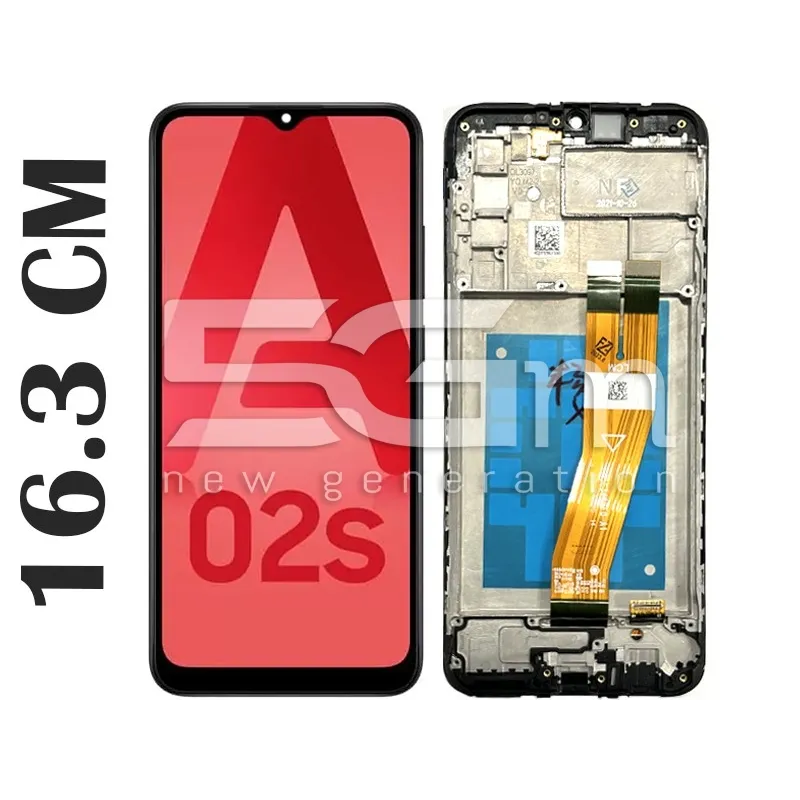 Display Touch + Frame Black Samsung SM-A025 A02s (16.3cm IPS) FO | Loja Online 5G-M