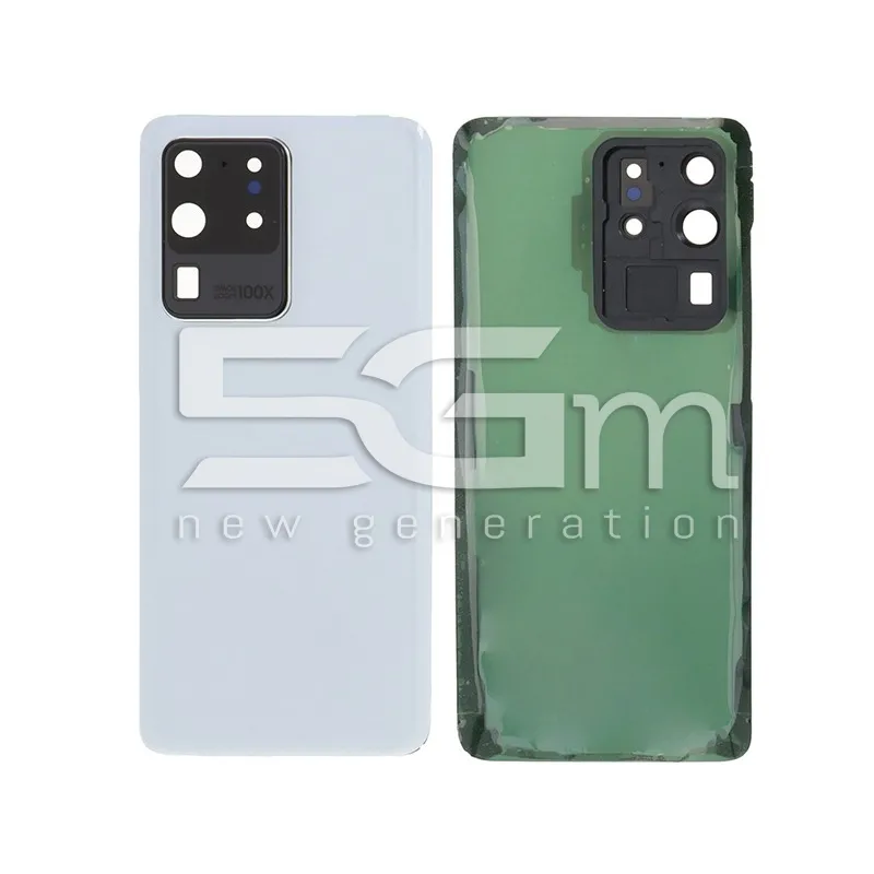 Retro Cover Bianco + Vetrino Camera Samsung SM-G988 S20 Ultra No Logo | Store Online 5G-M