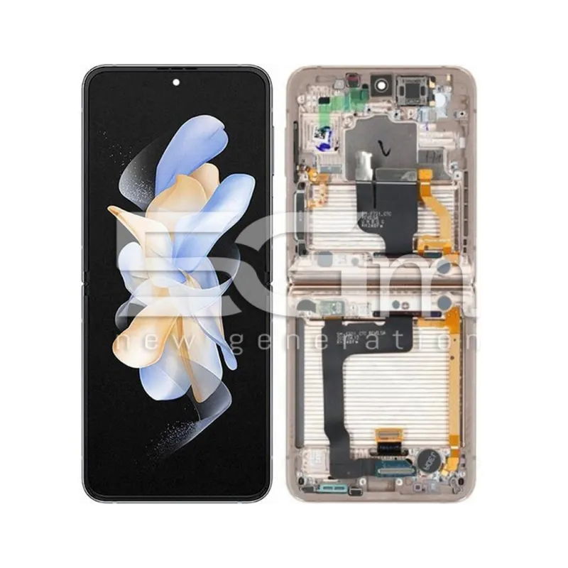 Ecran Tactil + Ramă Yellow Gold Samsung SM-F721B Flip4 Ori | 5G-M