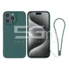 Custodia in Silicone Verde + Cinturino Da Polso iPhone 15 Pro Max | Store Online 5G-M