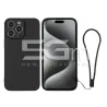 Custodia in Silicone Nera + Cinturino Da Polso iPhone 15 Pro | Store Online 5G-M
