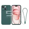 Custodia in Silicone Verde + Cinturino Da Polso iPhone 15 Plus | Store Online 5G-M