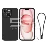 Custodia in Silicone Nera + Cinturino Da Polso iPhone 15 Plus | Store Online 5G-M
