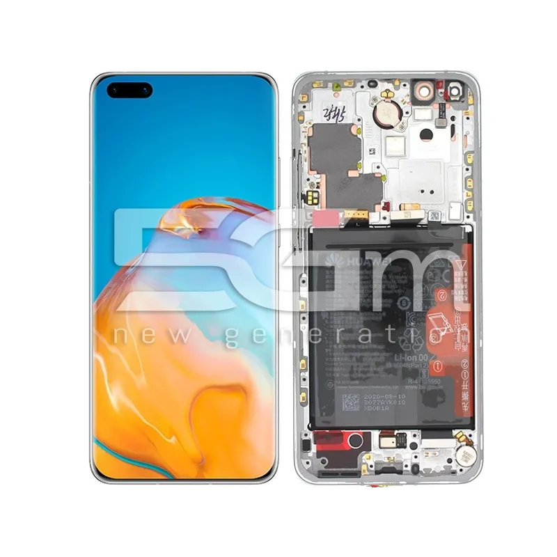 Écran Tactile + Châssis Blanc Huawei P40 Pro Ori | 5G-M