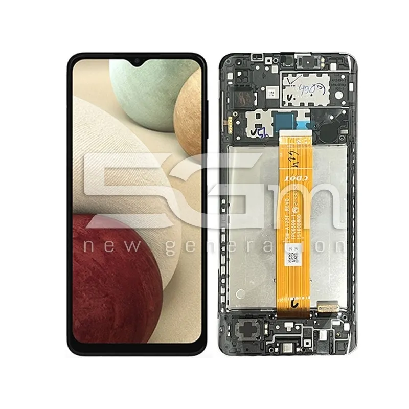 Touchscreen Schwarz + Rahmen Samsung SM-A125F A12 Ori | 5G-M Online-Shop