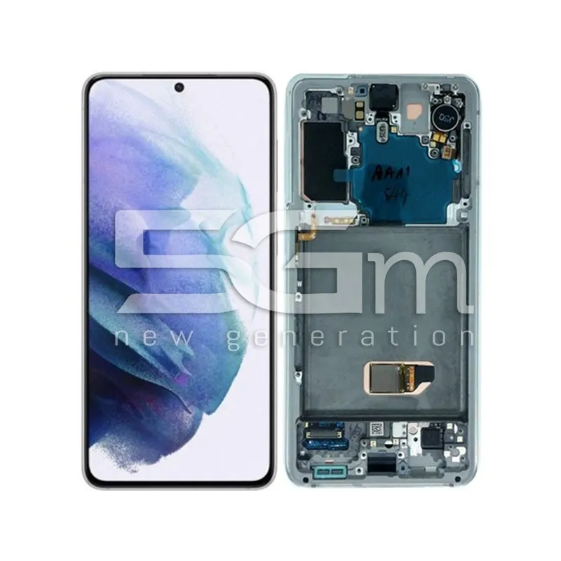 Display Touch + Frame Bianco Samsung SM-G991 S21 Ori | Store Online 5G-M