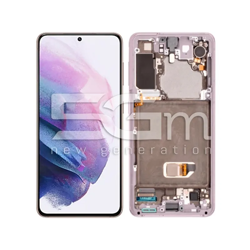 Écran Tactile + Châssis Violet Samsung SM-G991 S21 Ori | 5G-M