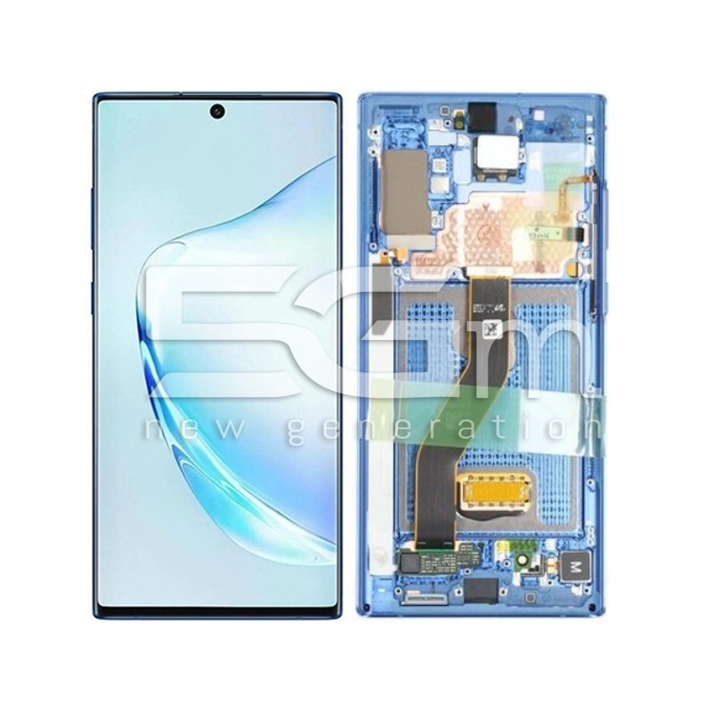 Ecrã Táctil + Chassi Azul Samsung SM-N975 Note 10 Plus Ori