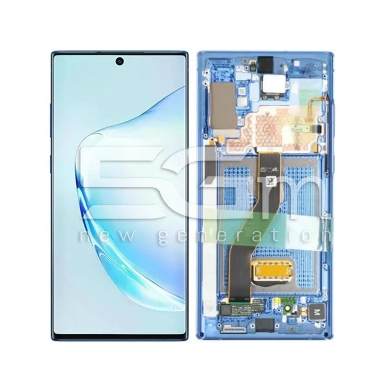 Écran Tactile Aura Blue + Cadre Samsung SM-N975 Note 10 Plus Ori | 5G-M