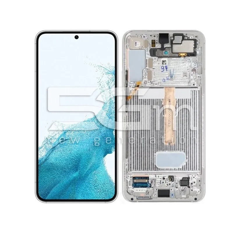 Écran Tactile + Châssis Phantom White Samsung SM-S906 S22+ Ori | 5G-M
