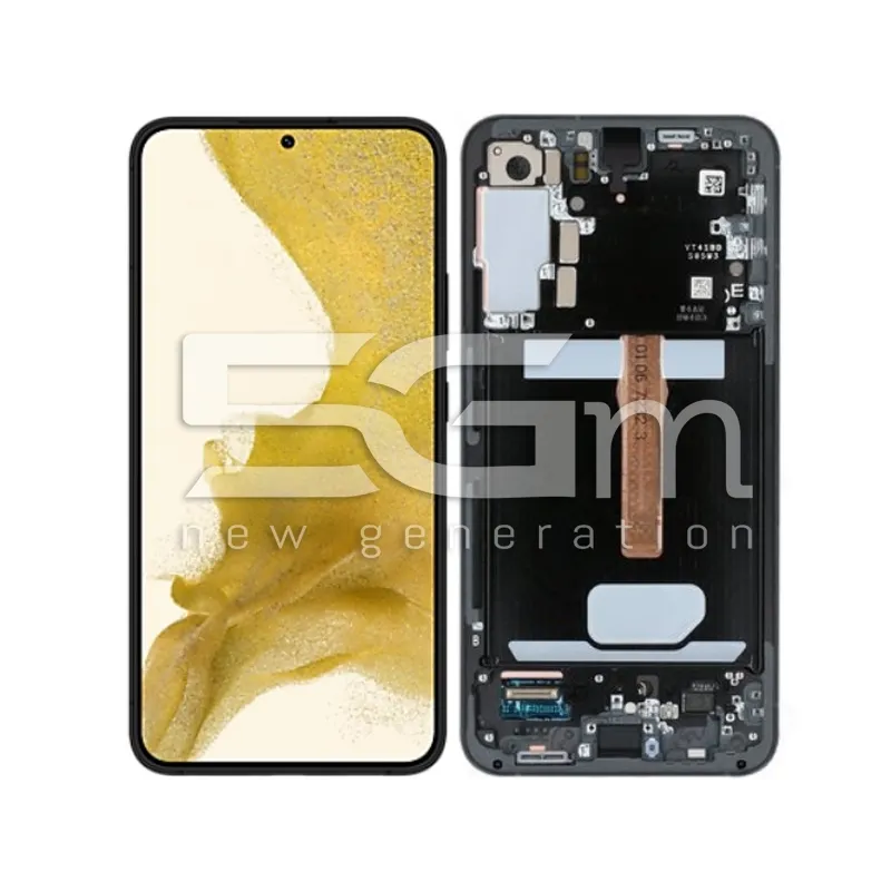 Érintőkijelző + Keret Grafit Szürke Samsung SM-S906 S22+ Ori | 5G-M