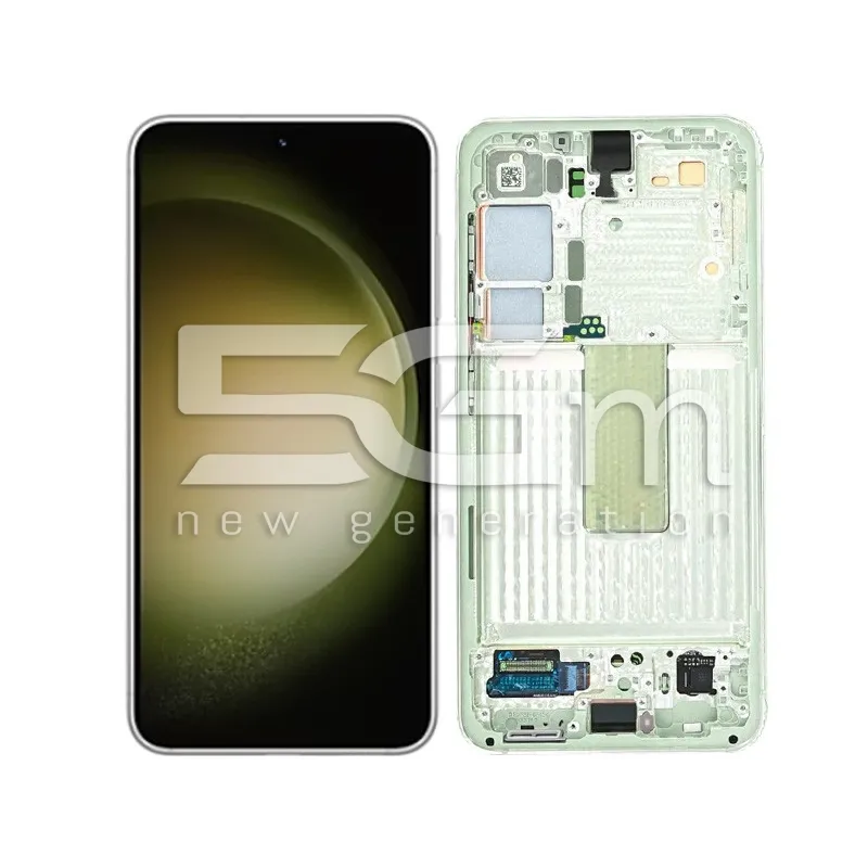 Érintőkijelző + Keret Lime Samsung SM-S911 S23 Ori | 5G-M Webáruház