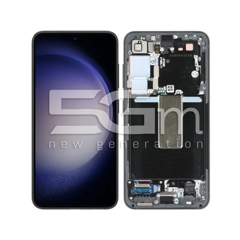 Érintőkijelző + Keret Graphite Samsung SM-S911 S23 Ori | 5G-M