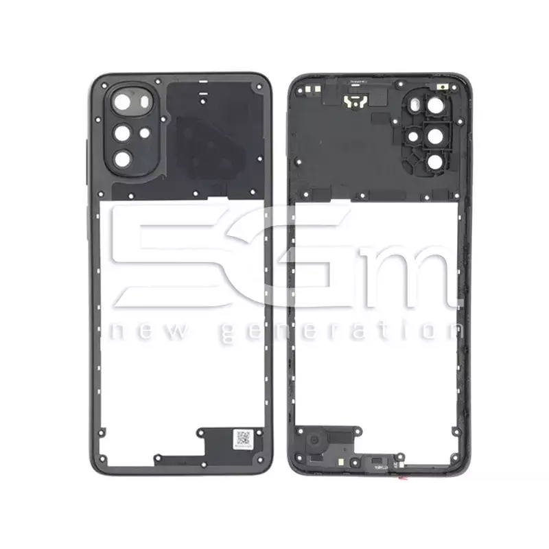 Middle Frame Black + Camera Lens Moto G22