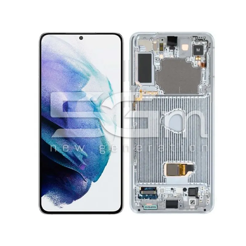 Ecran Tactil + Ramă Silver Samsung SM-G996 S21+ Ori | Magazin Online 5G-M