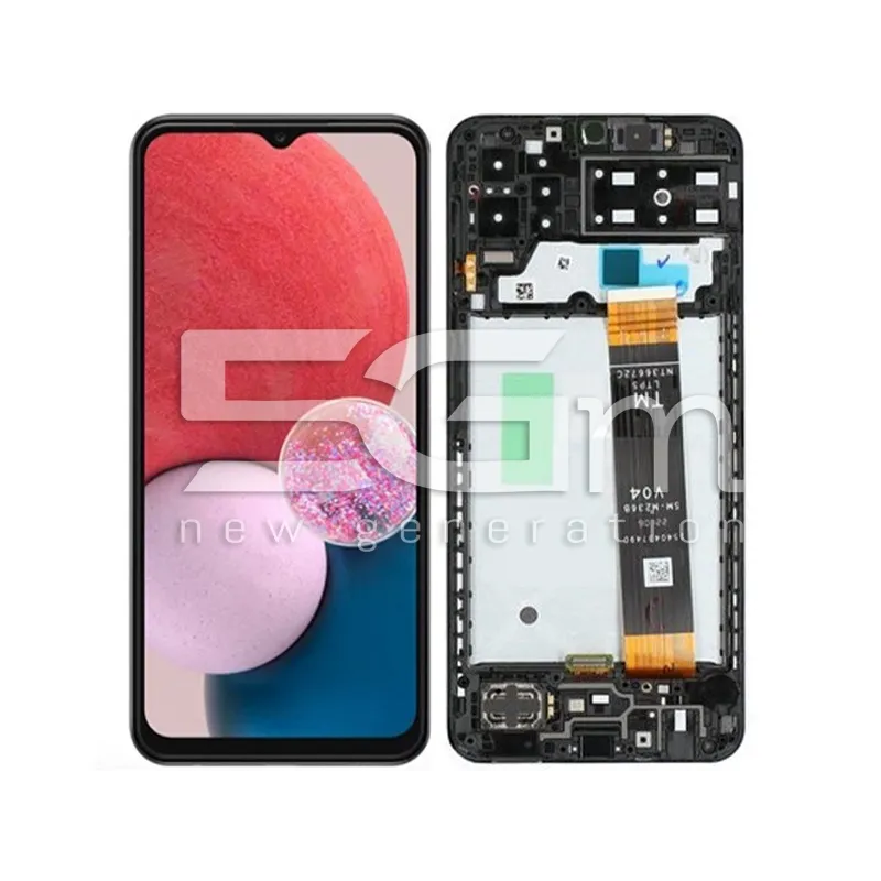 Écran Tactile + Châssis Noir Samsung A135 A13 Ori | 5G-M