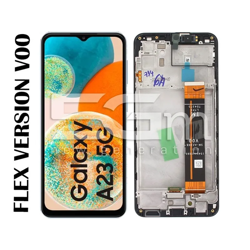 Érintőkijelző + Keret Fekete Samsung SM-A236 A23 5G Ori | 5G-M Online Áruház