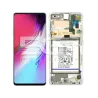 Kijelző Érintőképernyő + Keret Ezüst Samsung S10 5G Ori | 5G-M