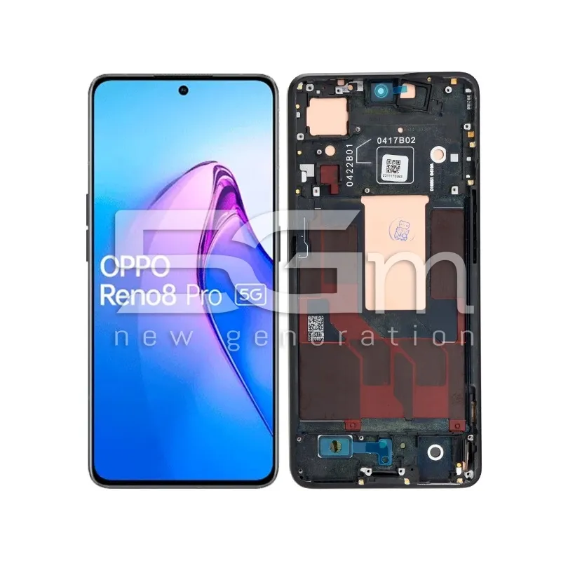 Display Touch + Frame Glazed Black OPPO Reno 8 PRO 5G (PULLED) | Store Online 5G-M