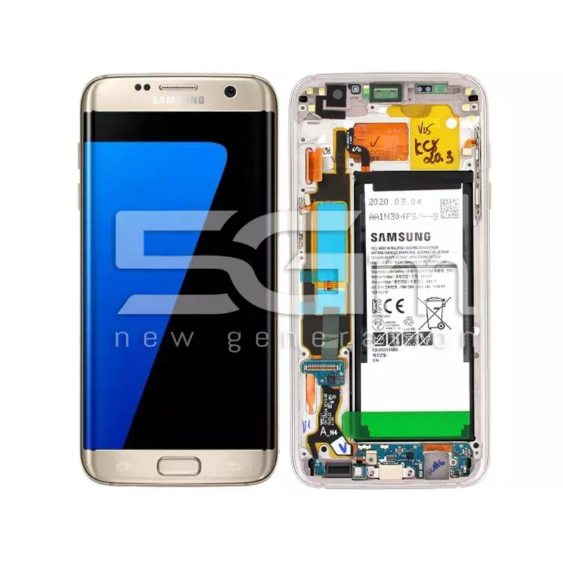 Display Touch + Frame Gold Samsung SM-G935 S7 Edge Ori