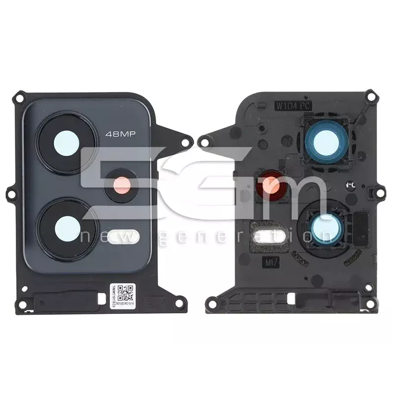 Rear Camera Lens + Frame Black Xiaomi Redmi Note 12 5G