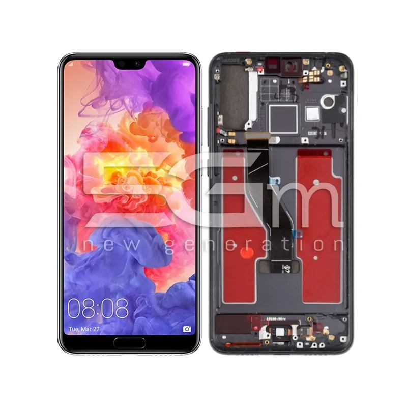 Kijelző Érintő + Keret Fekete Huawei P20 Pro (CG) | 5G-M Webáruház