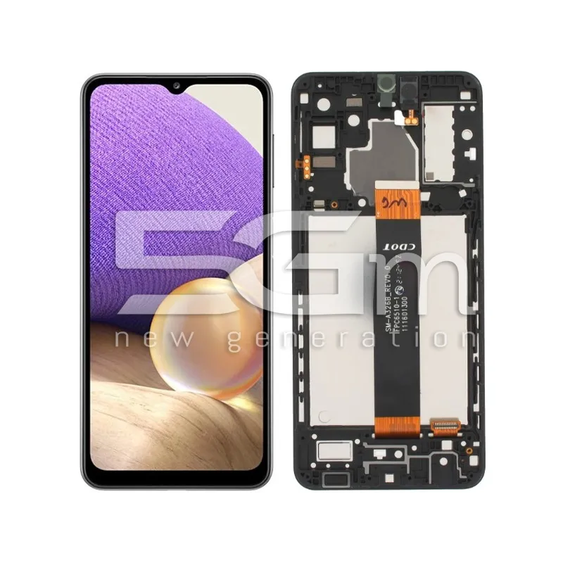 Écran Tactile Noir + Cadre Samsung SM-A326 A32 5G - M32 5G Ori | 5G-M