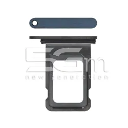 Single Sim Kaarthouder Titanium Blauw iPhone 15 Pro - 15 Pro Max | 5G-M