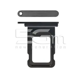 Enkele Simkaarthouder Zwart Titanium iPhone 15 Pro - 15 Pro Max | 5G-M