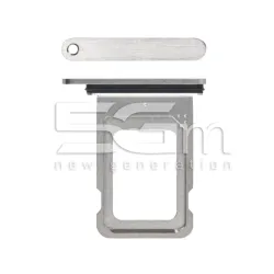 Simkaarthouder Enkele Simkaart Wit Titanium iPhone 15 Pro - 15 Pro Max | 5G-M