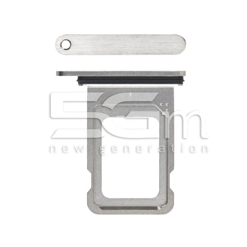 Supporto Single Sim Card White Titanium iPhone 15 Pro - 15 Pro Max | Store Online 5G-M