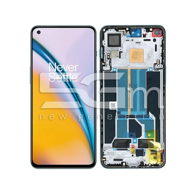 OnePlus NORD 2 5G Érintőkijelző + Keret Blue Haze Ori | 5G-M.com