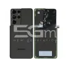 Carcasă Spate Phantom Black + Geam Cam. Samsung S21 Ultra 5G Ori | 5G-M