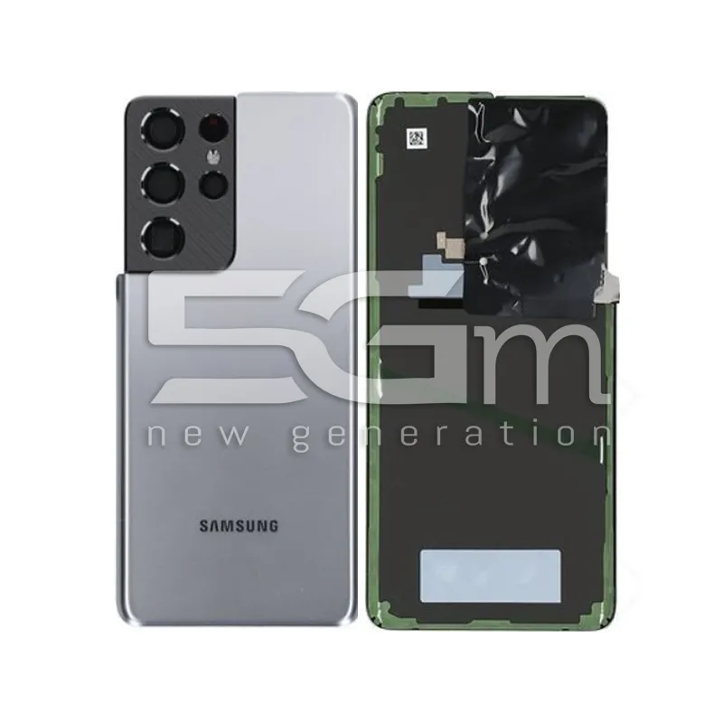 Retro Cover Phantom Grey + Vetrino Camera Samsung SM-G998 S21 Ultra 5G Ori | Store Online 5G-M
