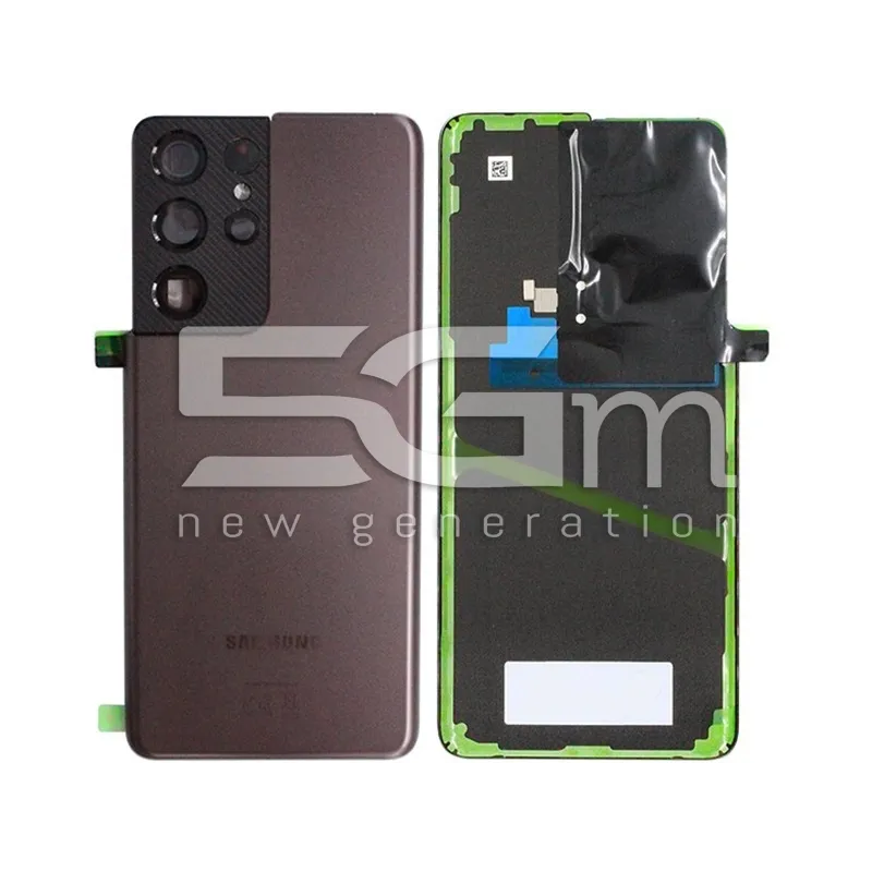 Retro Cover Brown + Vetrino Camera Samsung SM-G998 S21 Ultra 5G Ori | Store Online 5G-M