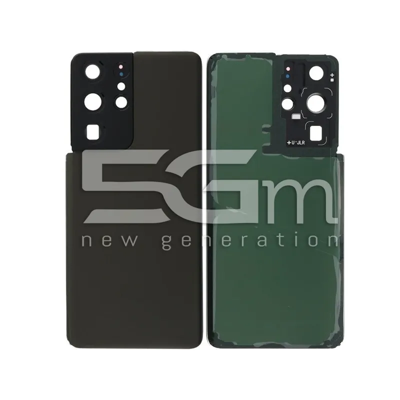 Retro Cover Nero + Vetrino Camera Samsung SM-G998 S21 No Logo | Store Online 5G-M