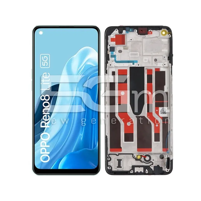Écran Tactile + Châssis Noir OPPO Reno8 Lite 5G (OLED) | 5G-M