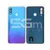 Retro Cover Blu + Vetrino Camera Huawei P30 Lite 48 MPX No Logo