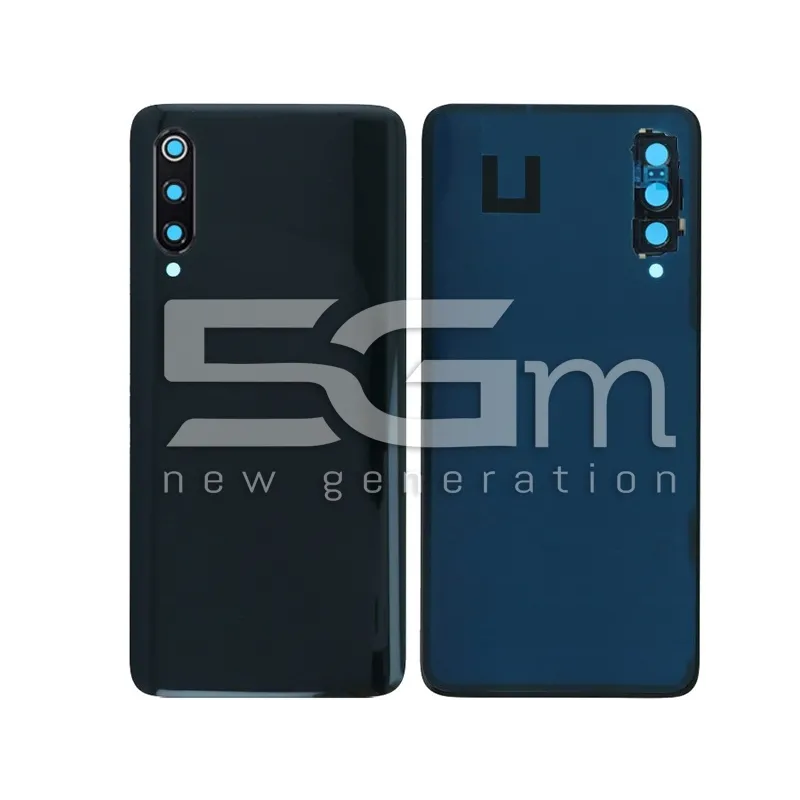 Retro Cover Nero + Vetrino Camera Xiaomi Mi 9 No Logo | Store Online 5G-M