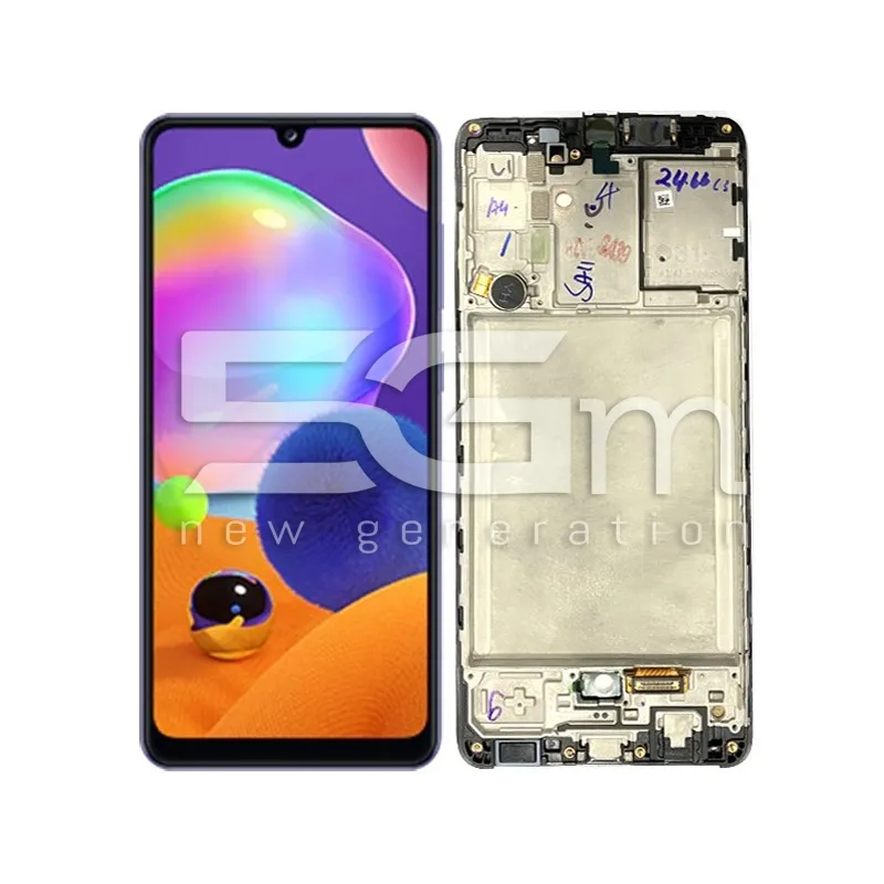 Display Touchscreen + Rahmen Schwarz Samsung A315 A31 | 5G-M
