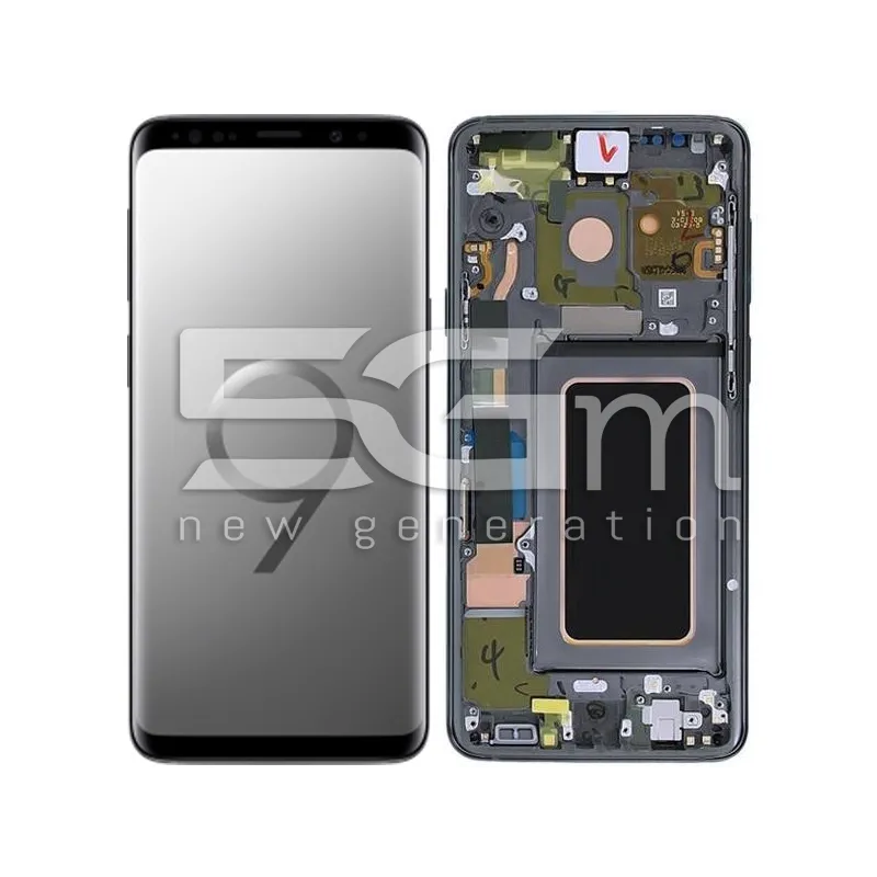Ecran Tactil + Ramă Titanium Grey Samsung S9 Plus Ori | 5G-M