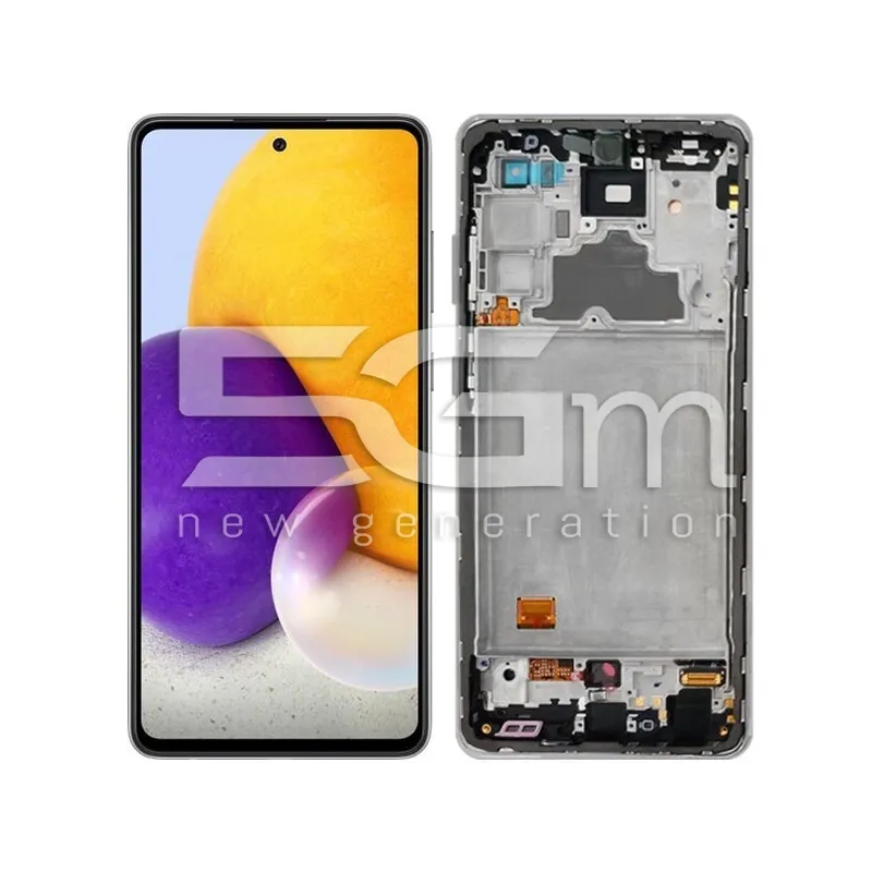 Écran Tactile + Cadre Noir Samsung SM-A725 - A726 A72 Ori | 5G-M
