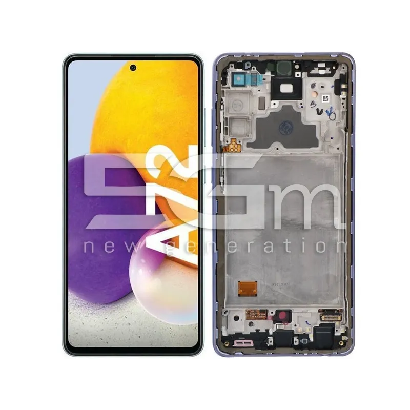Display Touch + Rahmen Violett Samsung SM-A725 - A726 A72 Ori | 5G-M Online Shop